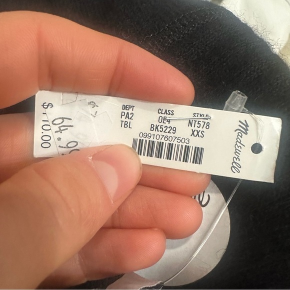 Madewell true black Ribbed Alpaca-Blend Crewneck Sweater - Picture 2 of 2